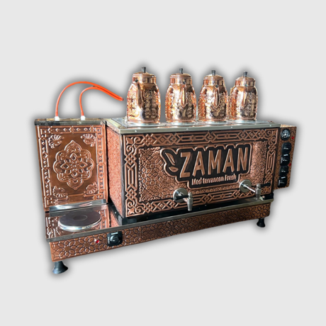 4 Demlikli Bakır Full Otomatik Çay Kazanı 